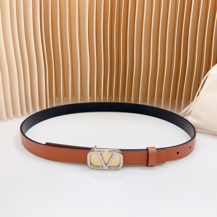 Belt leather female 2 cm