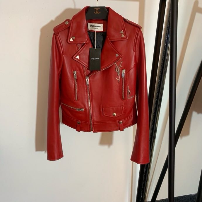 Jacket leather women's