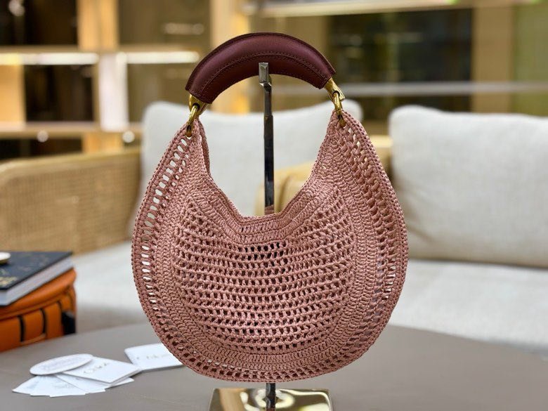 Плетені кругла сумка Chloe The Summer Banana 21 см фото 2