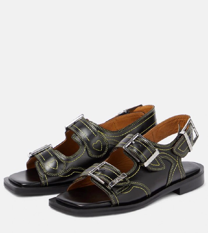 Sandals Muller leather фото 5