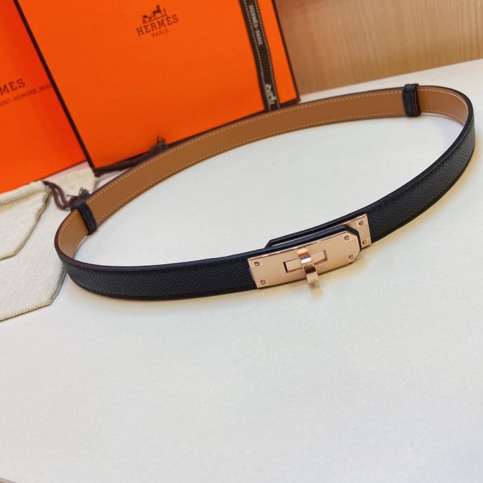 Belt HERMES Kelly leather female 1.8 cm