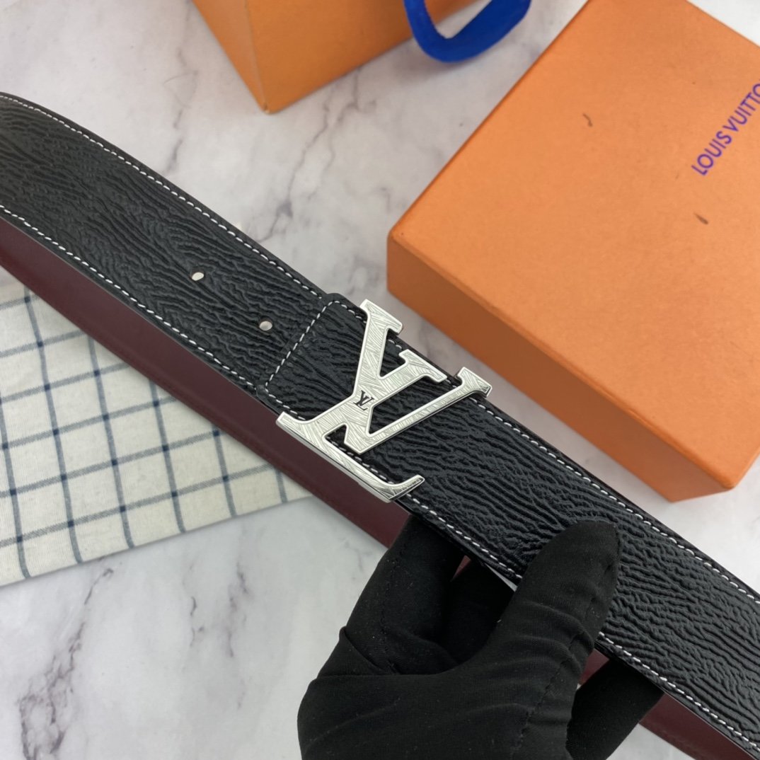 Male leather belt LV 3.8 cm