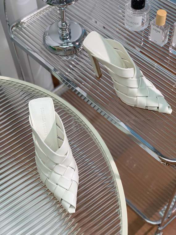 Sandals on high heel (10 cm) white фото 7