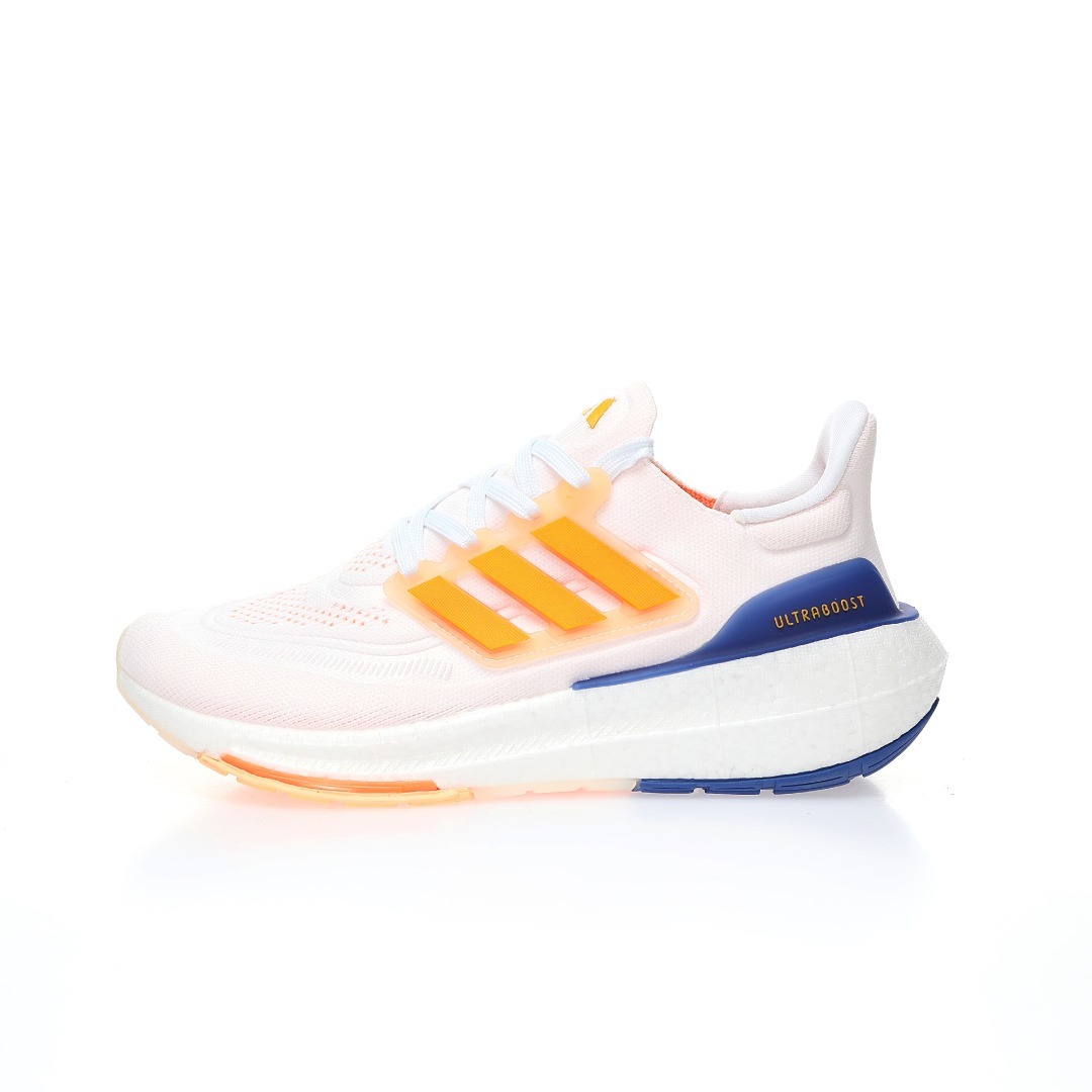 Кроссовки Ultraboost Light White/Orange/Blue HQ6352