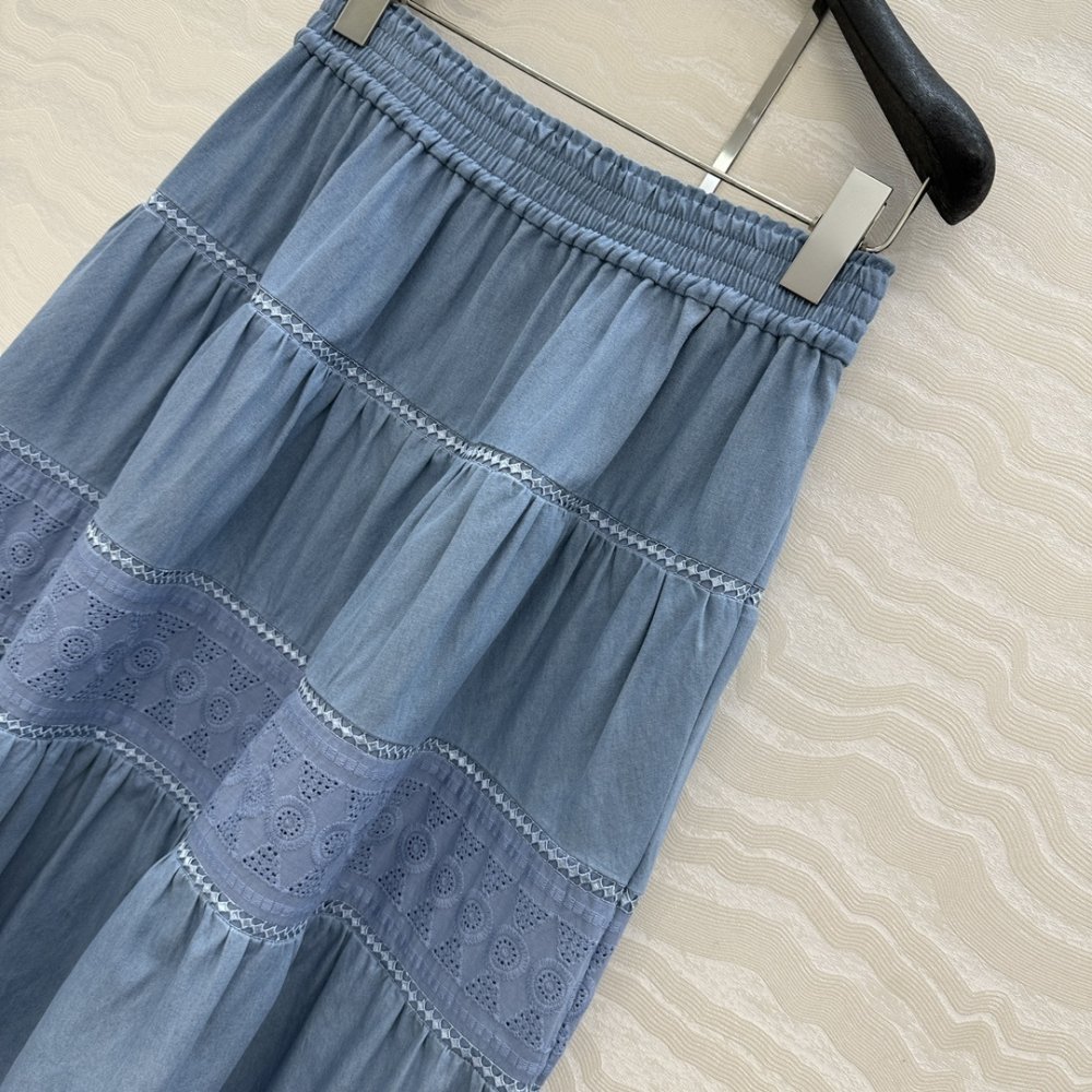 Long denim skirt фото 3