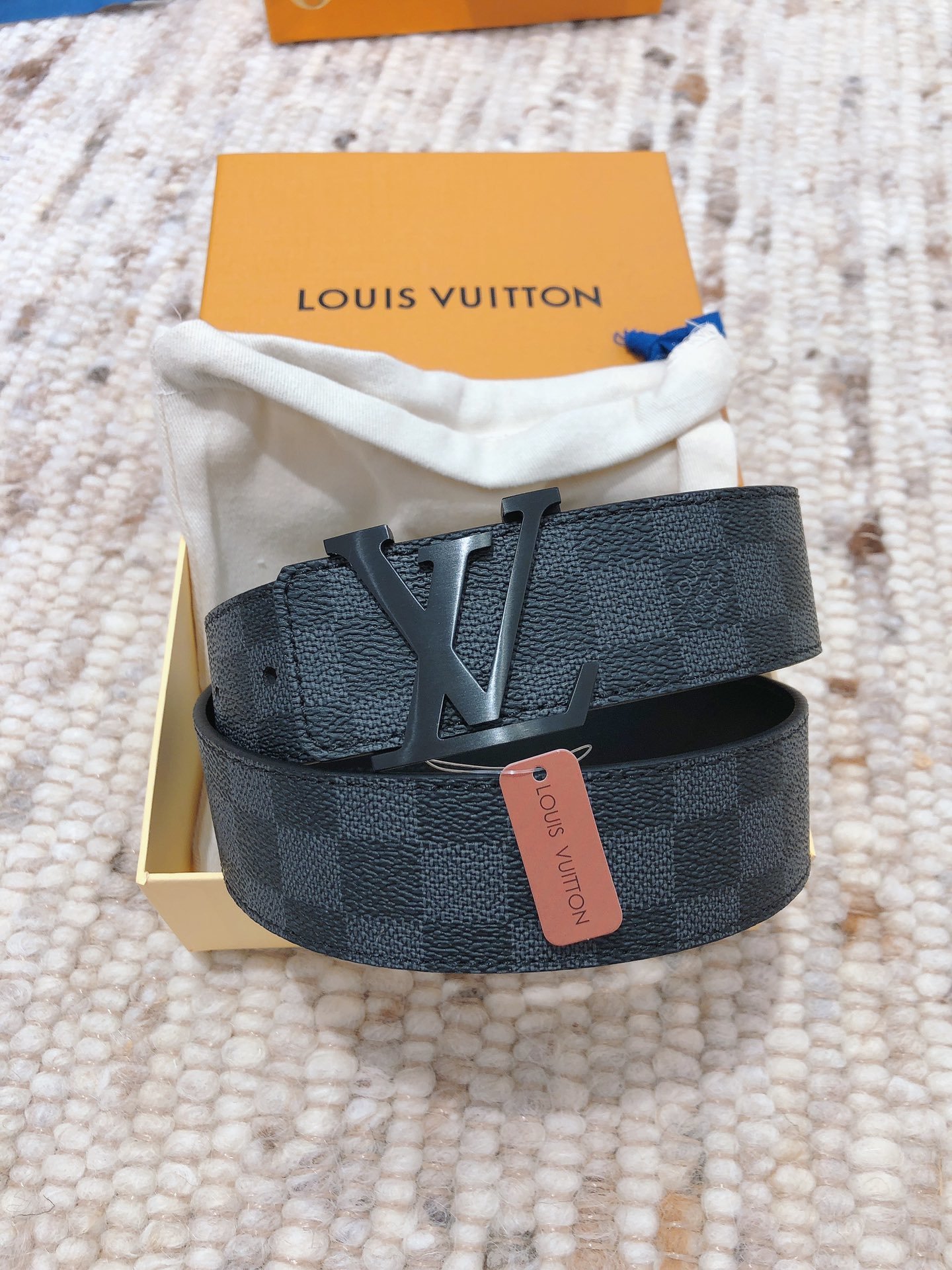 Classical male belt from buckle LV 4 cm