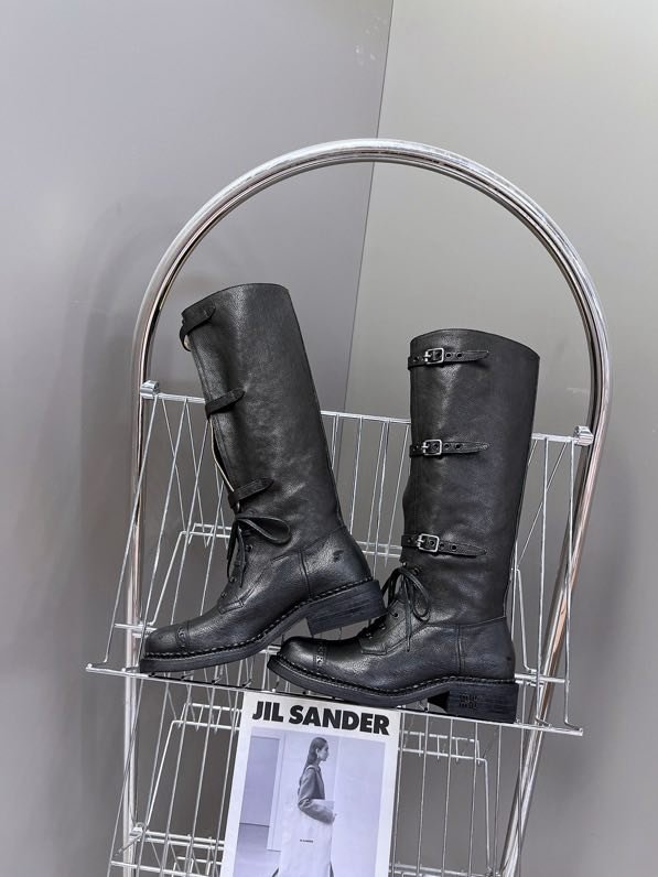 Сапоги кожаные женские