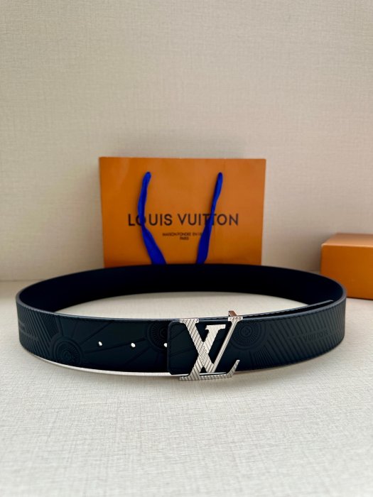 Belt leather male 4 cm