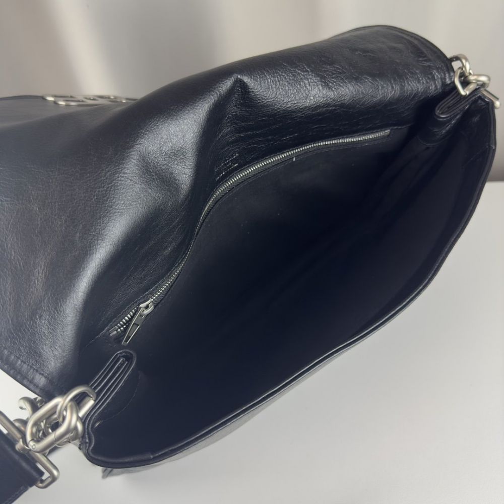 Leather a bag on shoulder BB Soft Flap 36 cm фото 8