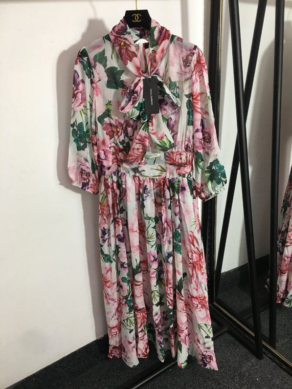 Dress from flower print