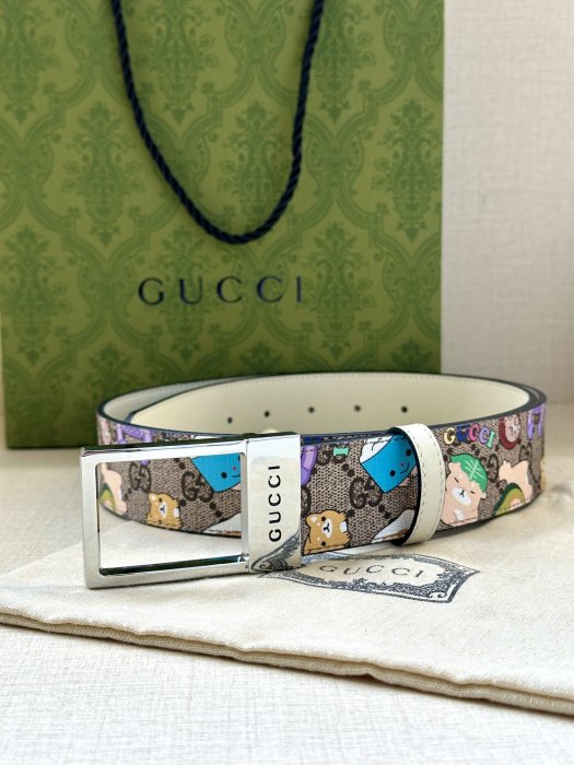 Ремінь шкіряний 3.8 см GUCCI GG Marmont фото 5