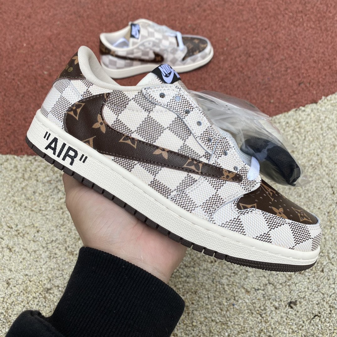 Кросівки Travis Scott x Air Jordan 1 Low x Louis Vuitton