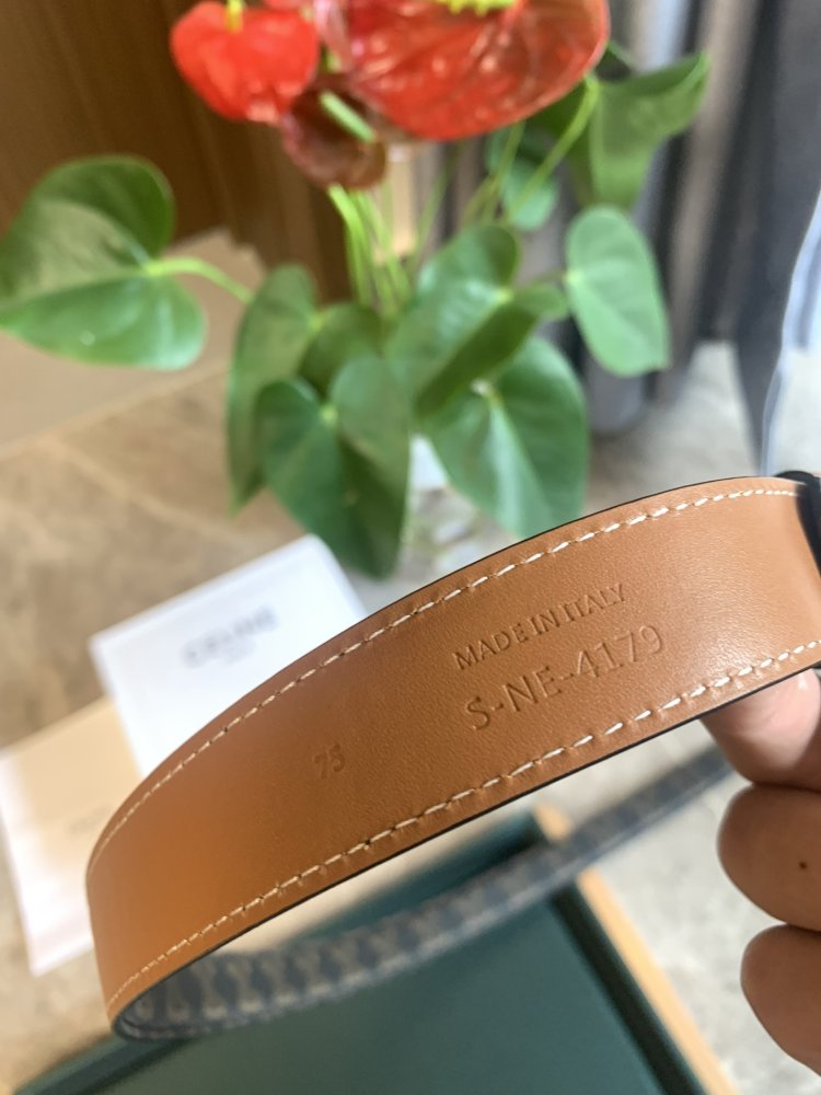 Ремень кожаный 25 мм фото 3