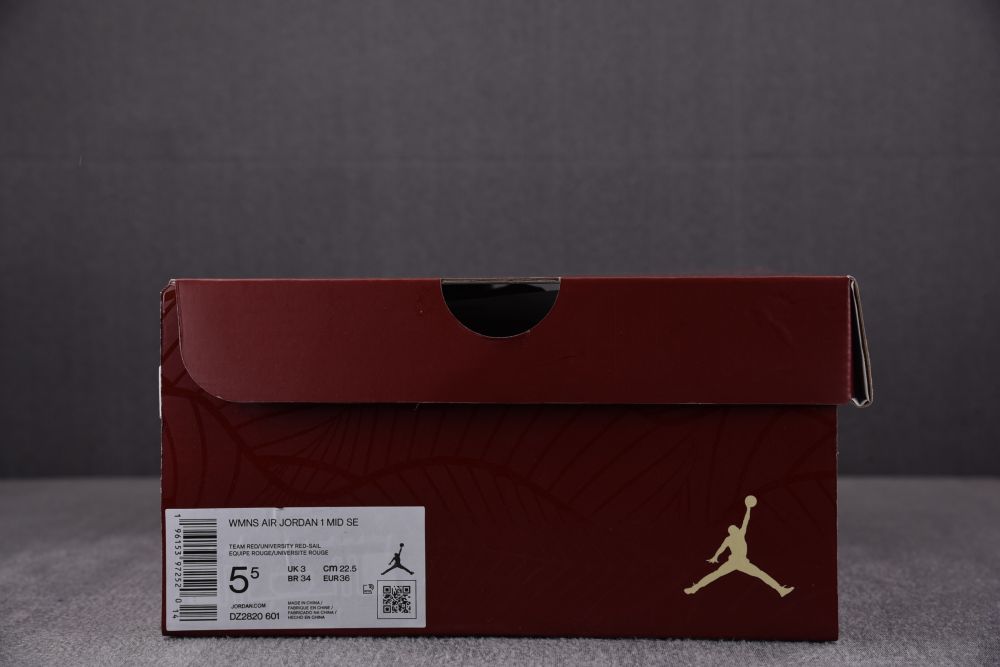 Кросівки Air Jordan 1 Mid SE Tiki Leaf Team Red DZ2820-601 фото 6