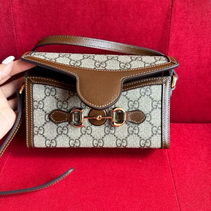 A bag women's Gucci Horsebit 1955 GG 18 cm фото 6