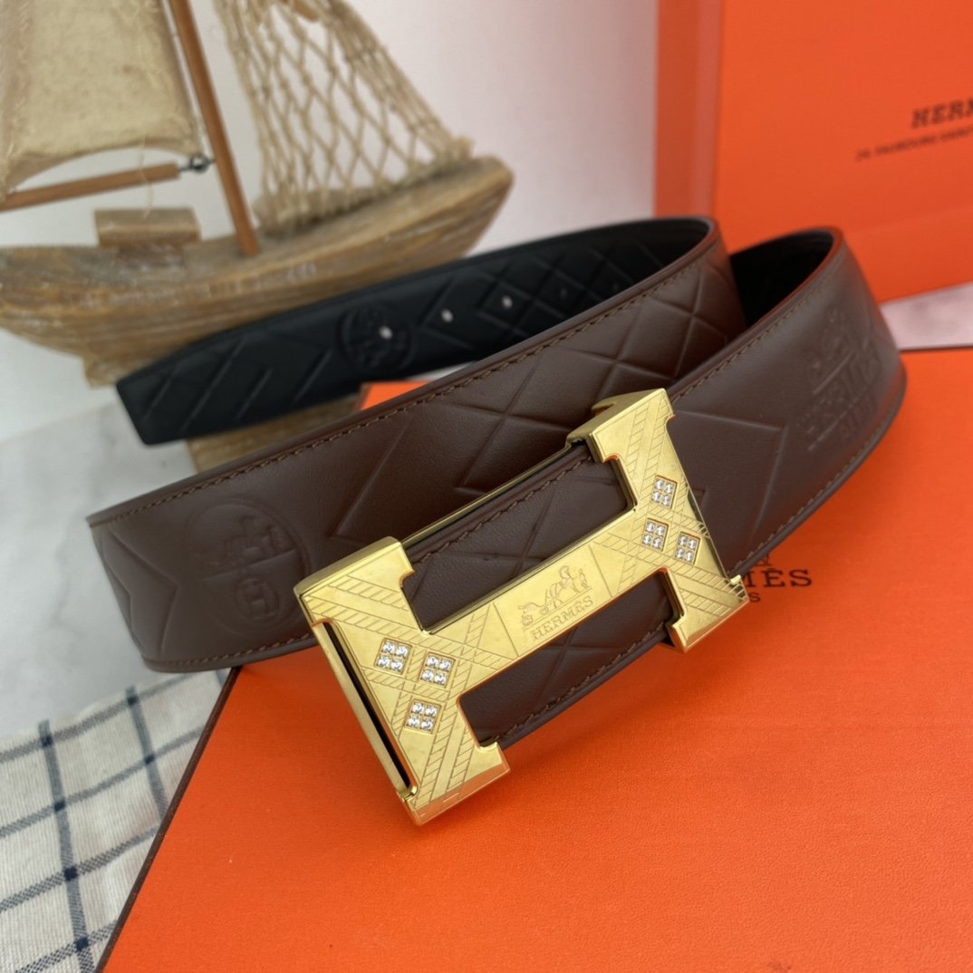 Male belt leather 4 cm фото 7