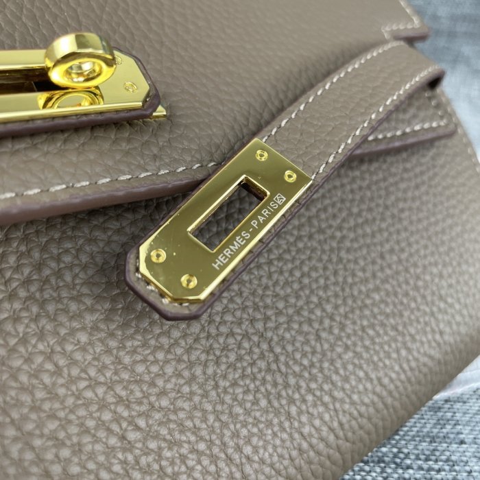 Клатч HERMES Kelly кожаный 24 см фото 4
