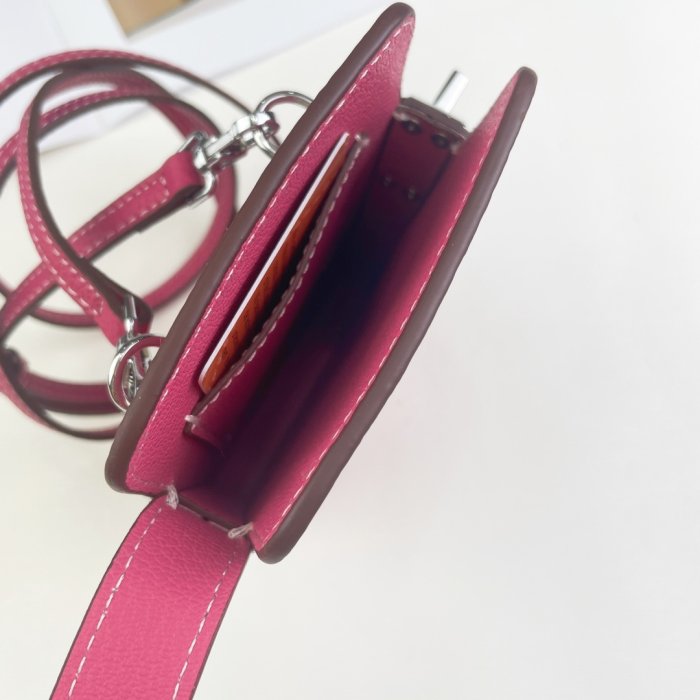 Кожаный чехол для телефона Hermes Hac a Box 17x10 см фото 6