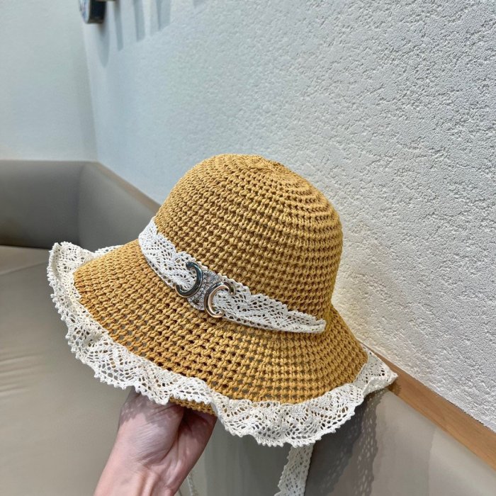 Hat women's wicker from lace фото 6