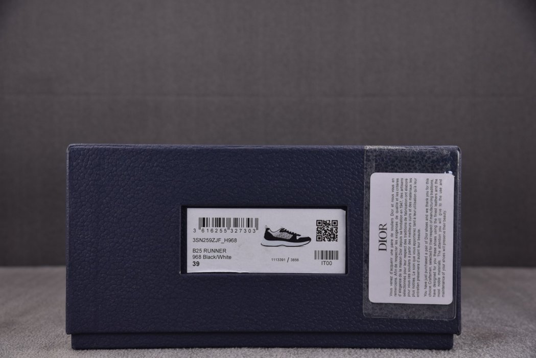 Кроссовки Dior B25 Runner Black Grey Oblique Leather фото 6