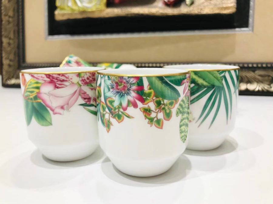Set cups of bone porcelain Passifolia Series фото 3
