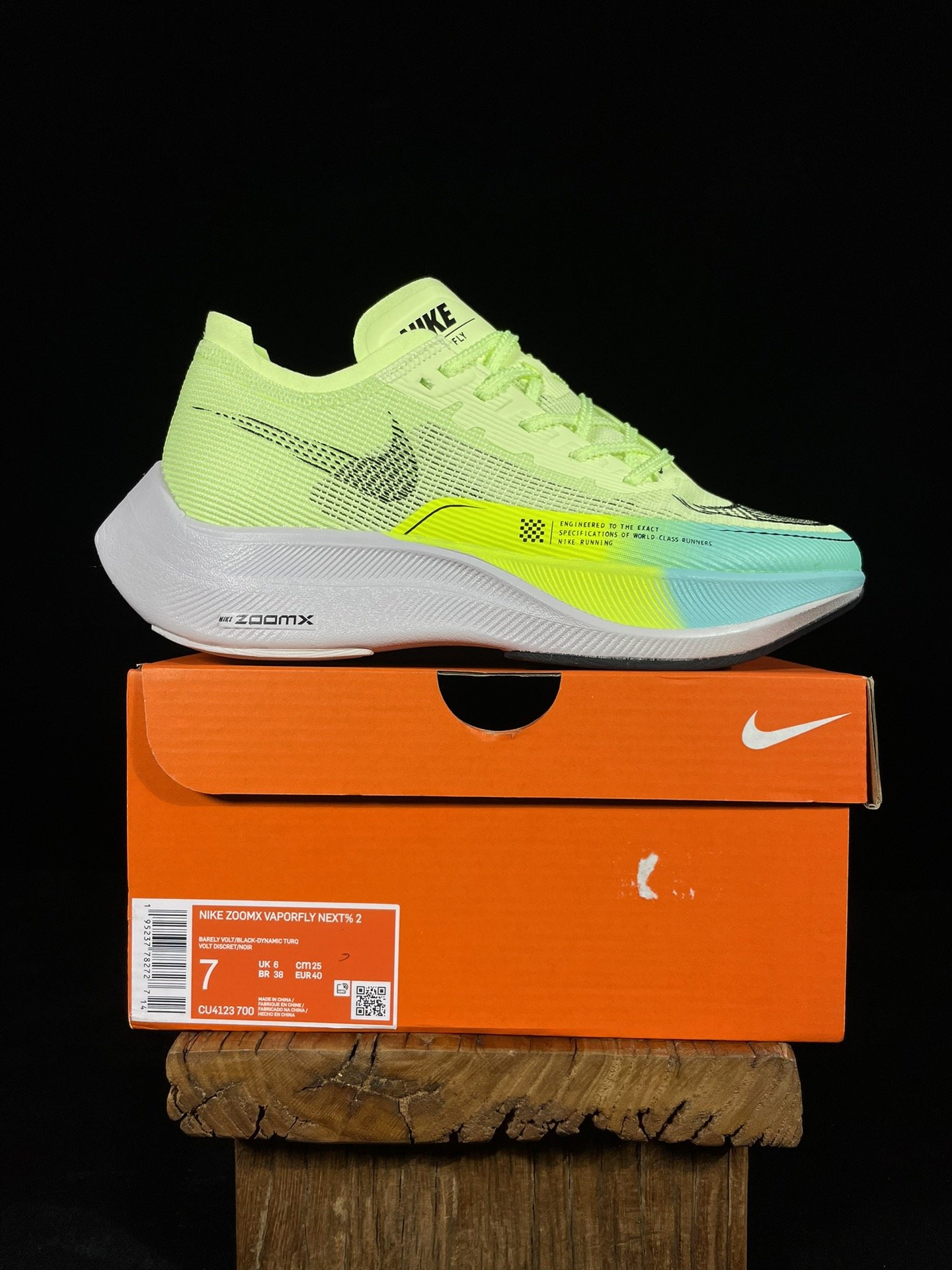 Кроссовки ZoomX Vaporfly Next 2 Barely Volt Turquoise CU4123-700 фото 9