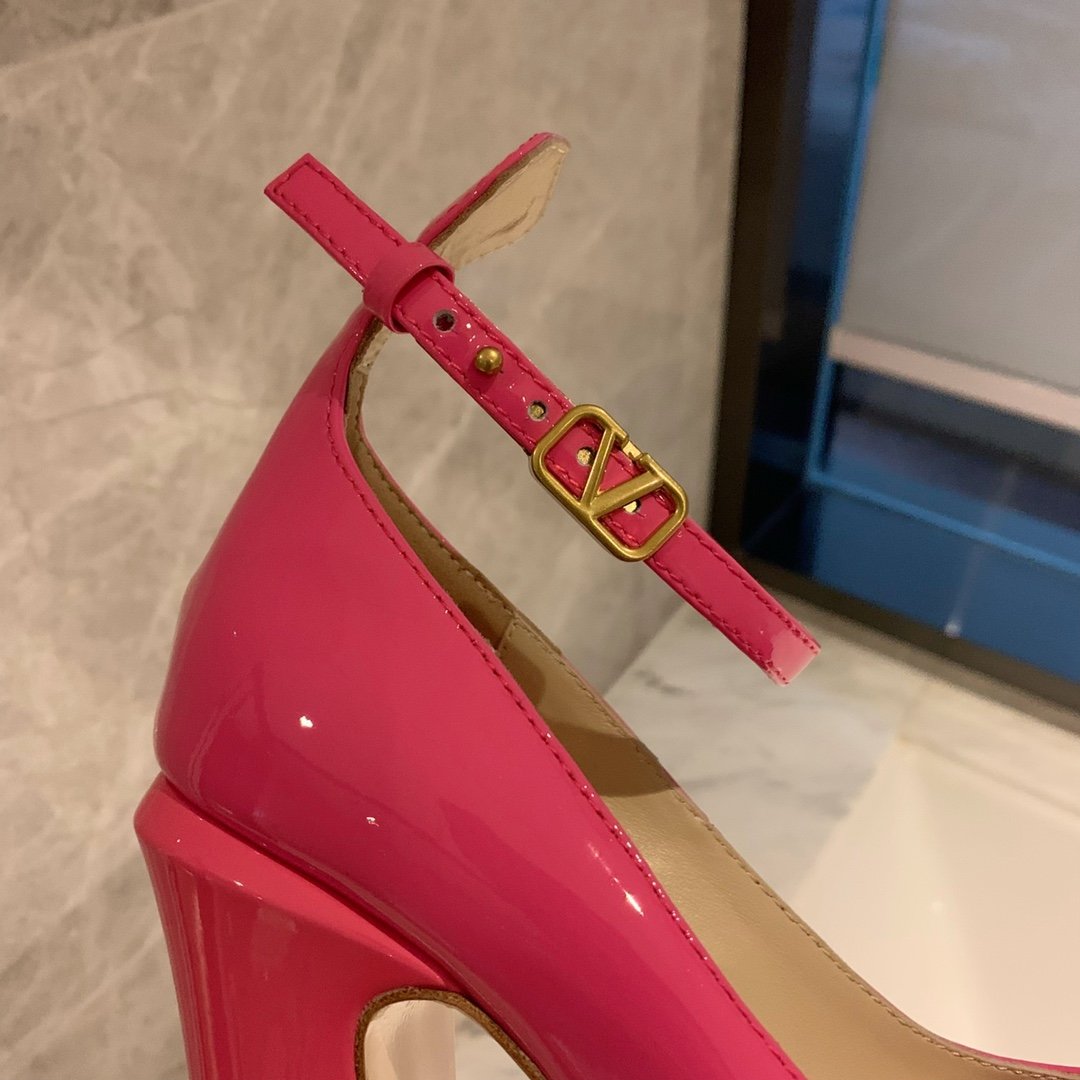 Shoes on platform and high heel pink фото 6