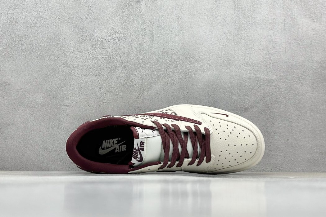 Кроссовки Travis Scott x Fragment Design x Air Jordan 1 Low OG SP AJ1 фото 3