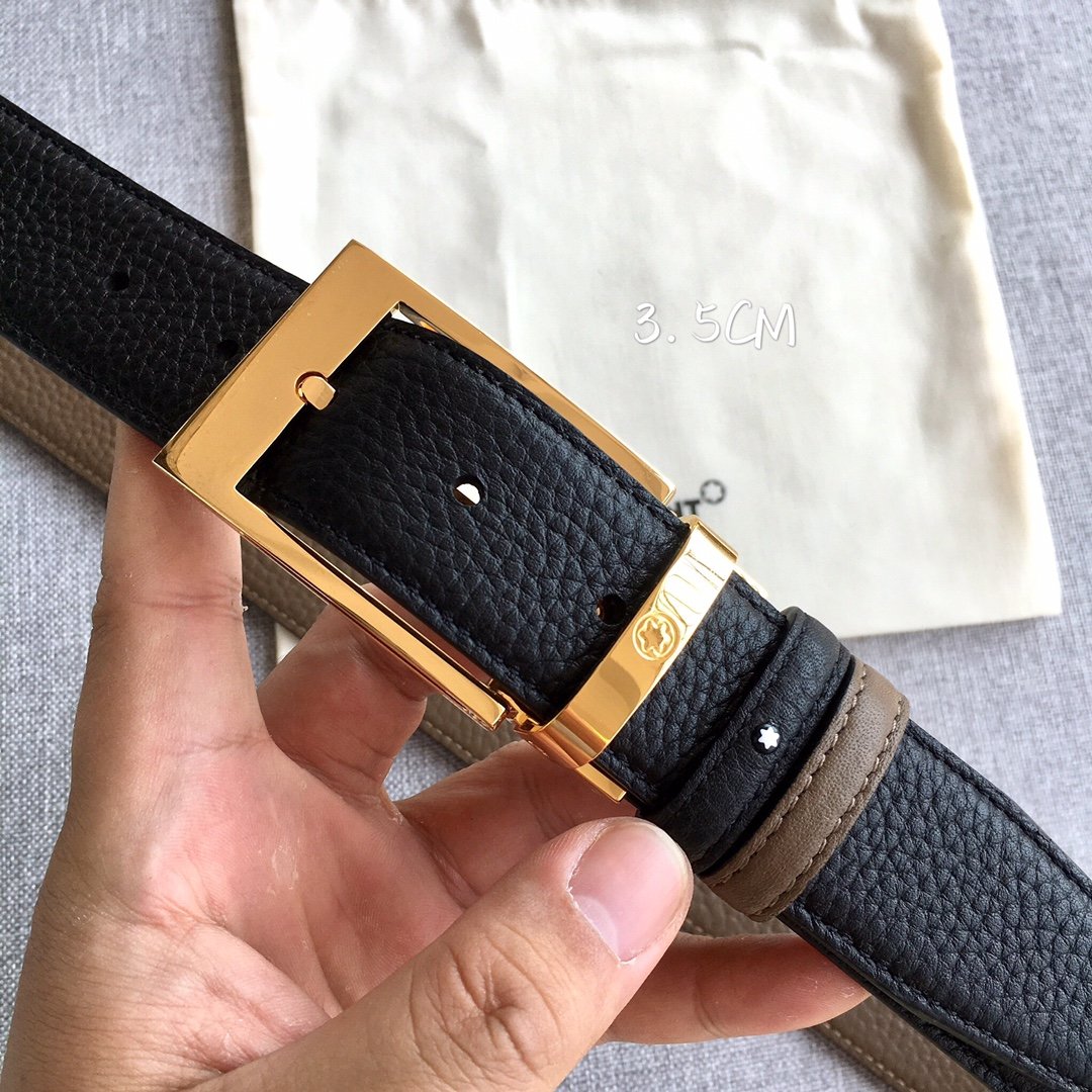 Male leather belt 3.5 cm