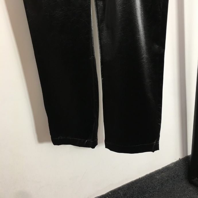 Кожаные штаны женские черные фото 3