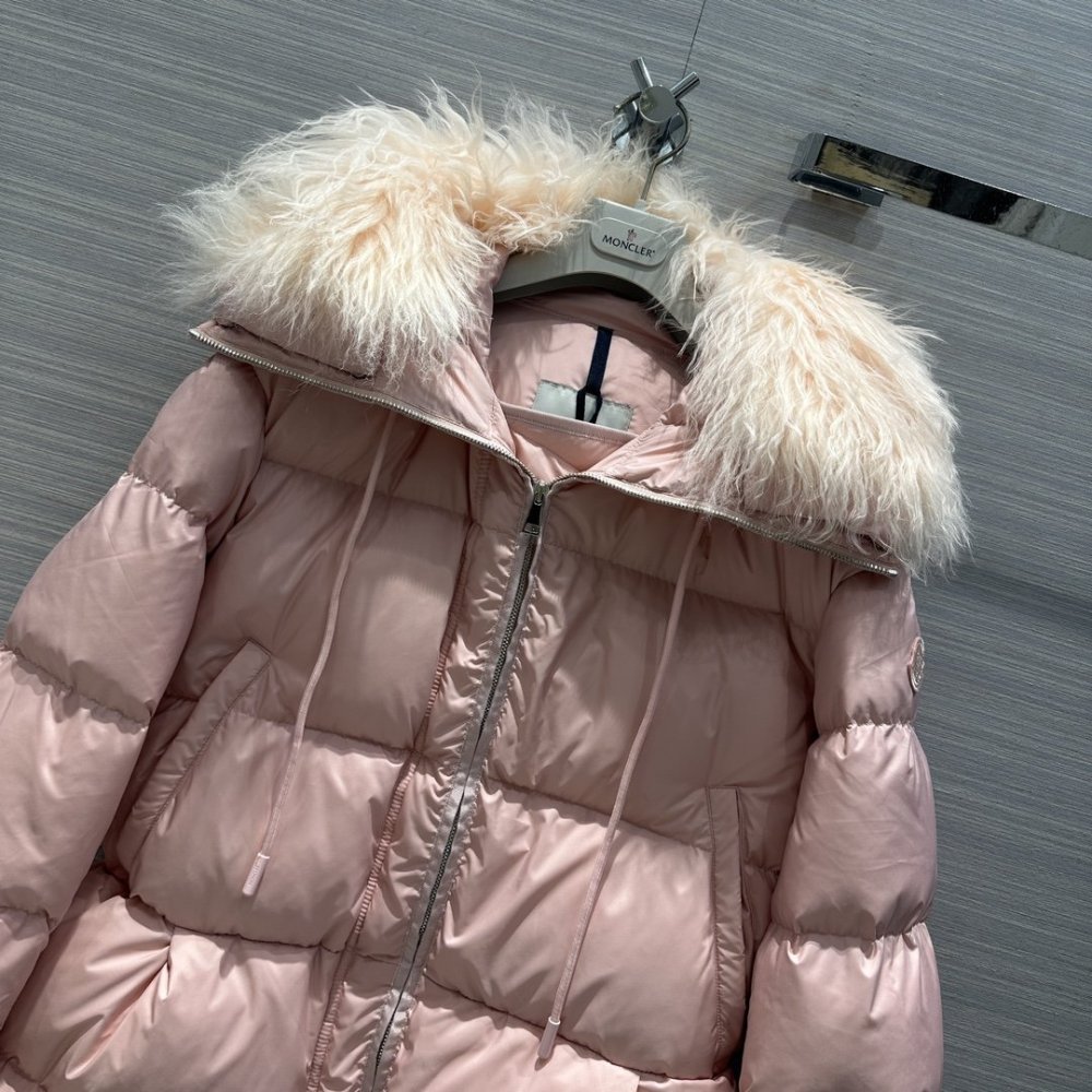 Down jacket from fur collar фото 2