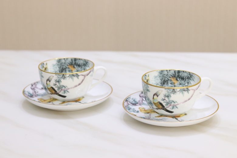 Tea service of bone porcelain of 15 items фото 6