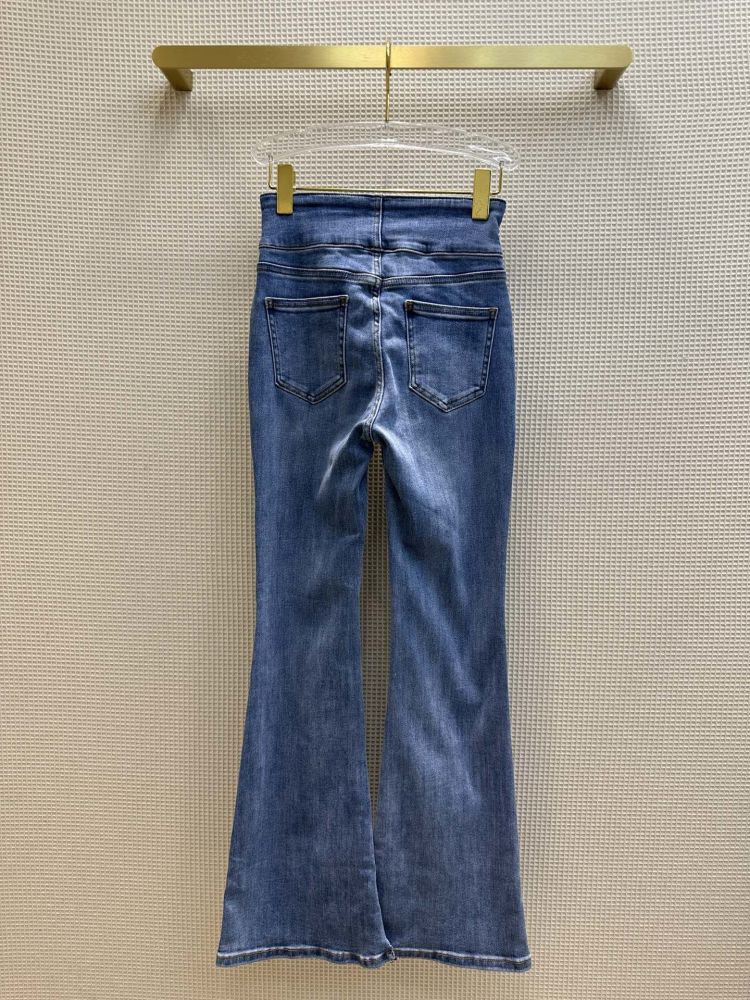 Расклешенные джинсы с высокой посадкой фото 8