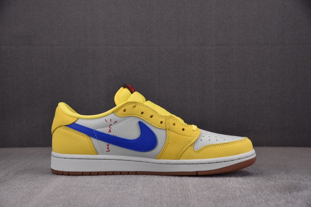 Sneakers WMNS Travis Scott x Air Jordan AJ 1 Low Canary фото 2