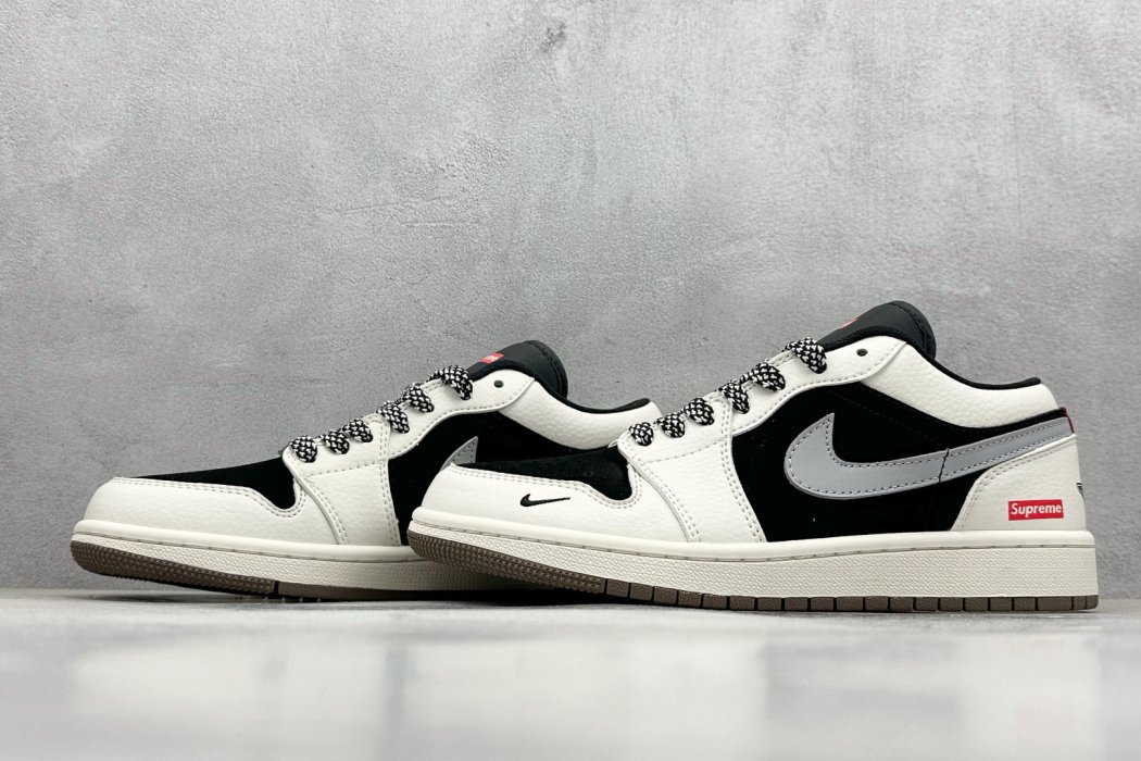 Кроссовки Air Jordan 1 Retro Low x Supreme фото 5