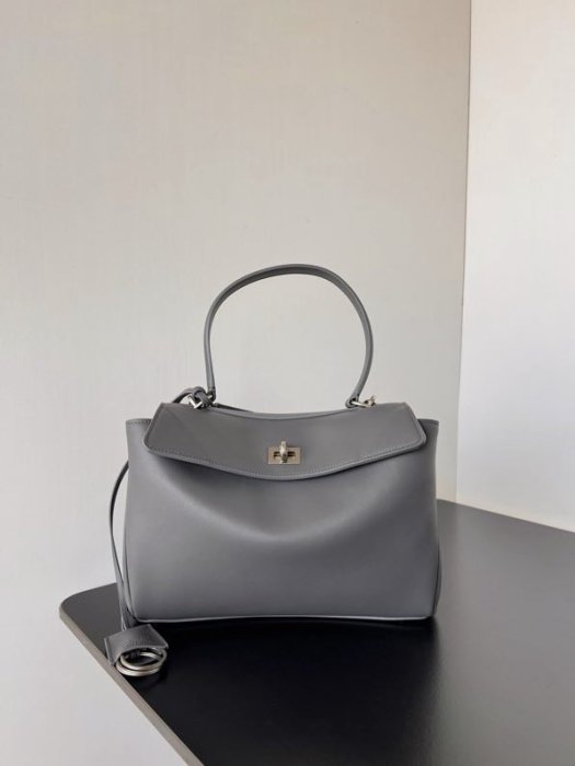 A bag leather Rodeo 29 cm from silver фурнитурой