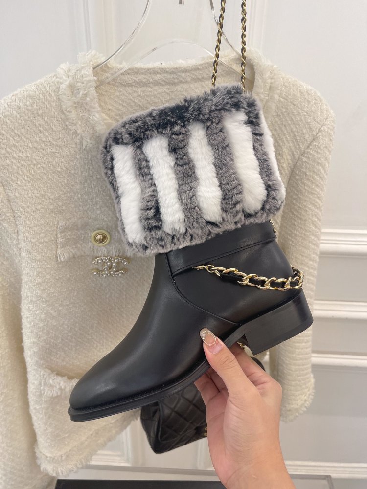 Ankle boots from fur winter фото 4