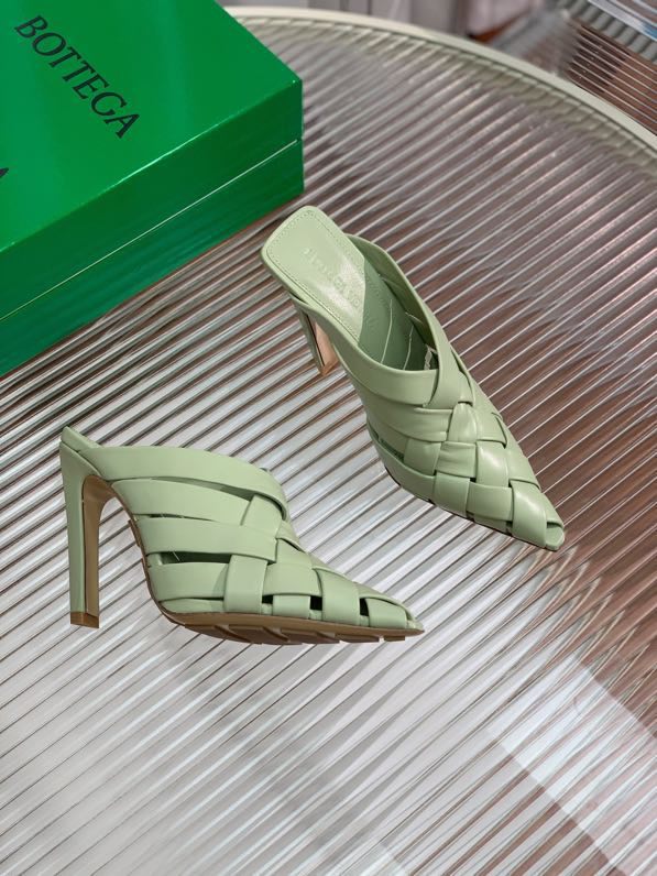 Sandals on high heel (10 cm) green фото 7