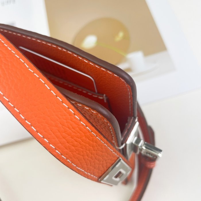 Кожаный чехол для телефона Hermes Hac a Box 17x10 см фото 4