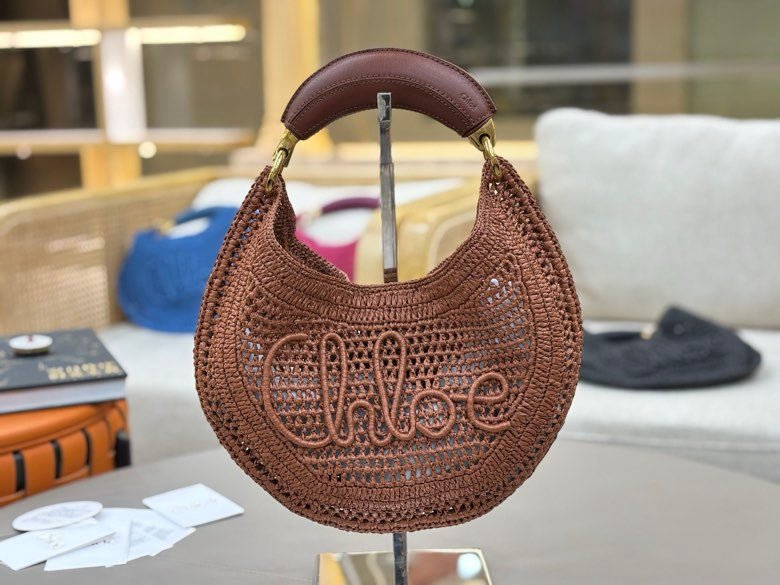 Плетені кругла сумка Chloe The Summer Banana 21 см фото 3