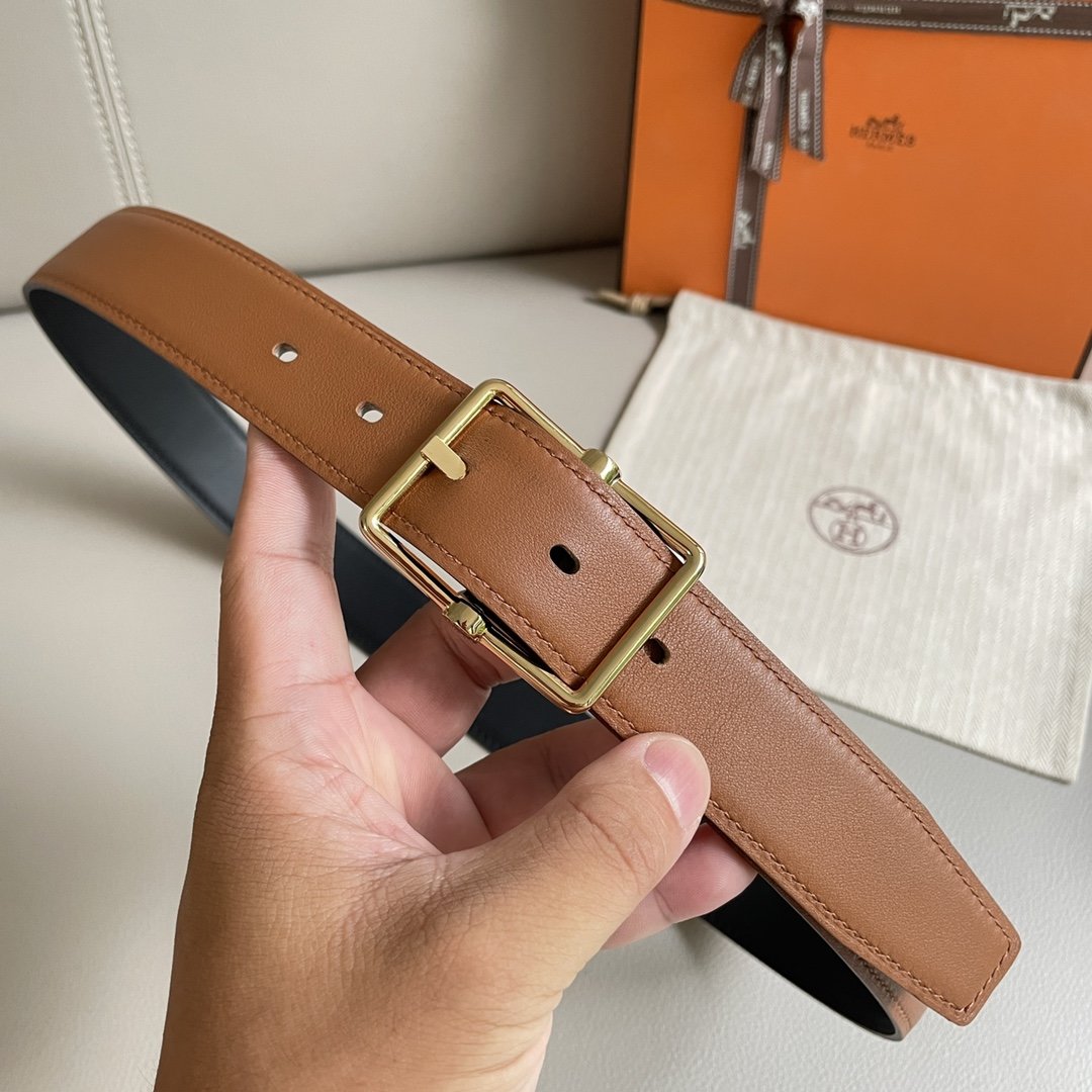 Leather belt 3.2 cm фото 2
