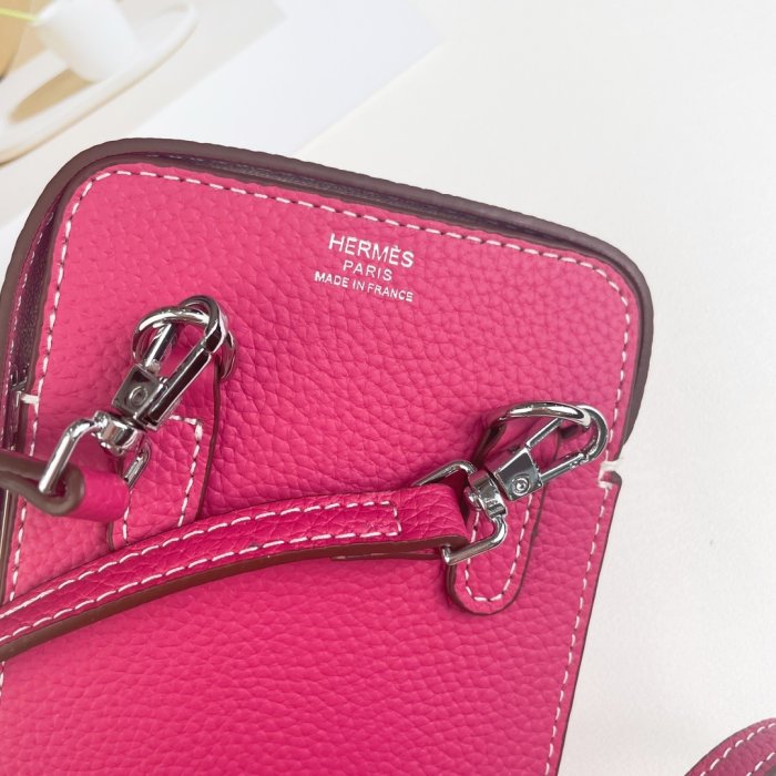 Кожаный чехол для телефона Hermes Hac a Box 17x10 см фото 3