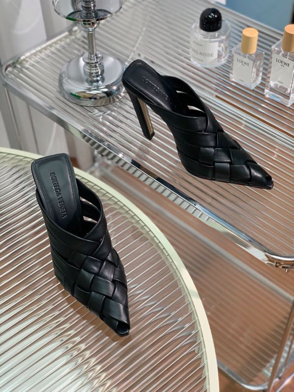 Sandals on high heel (10 cm) black фото 7