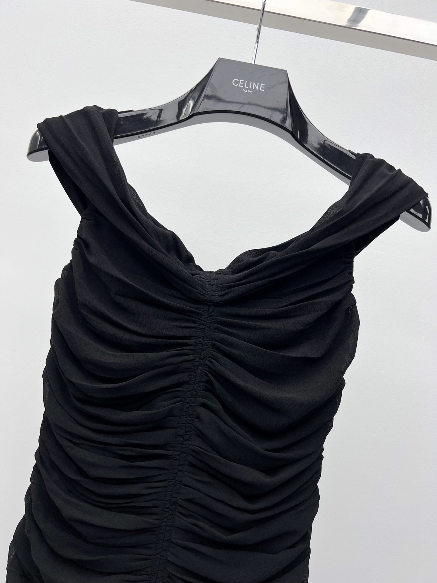Платье мини черное (шелк 100%) фото 2