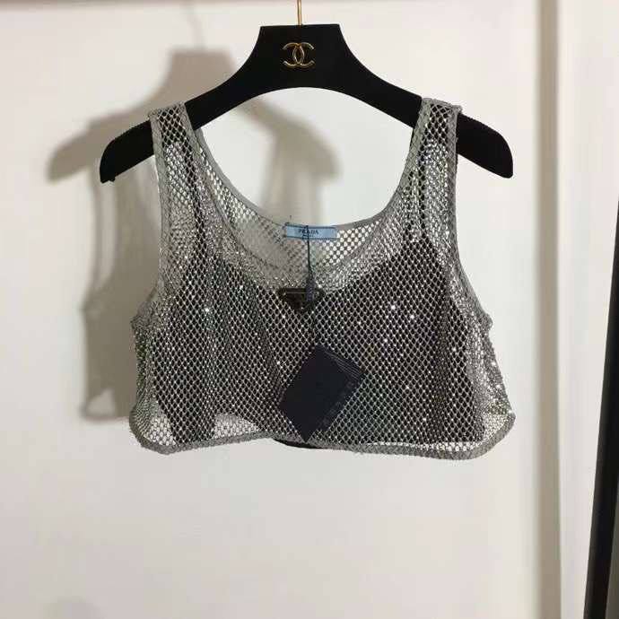 Top from straps Diamond Hollow Mesh