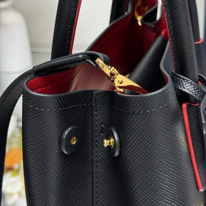 Сумка кожаная Double Bag mini 1BG443 25 см фото 6