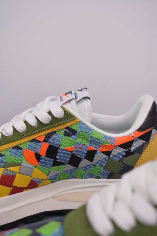 Кроссовки Sacai x Nike LDVaporwaffle Mix Low Green Gusto фото 8