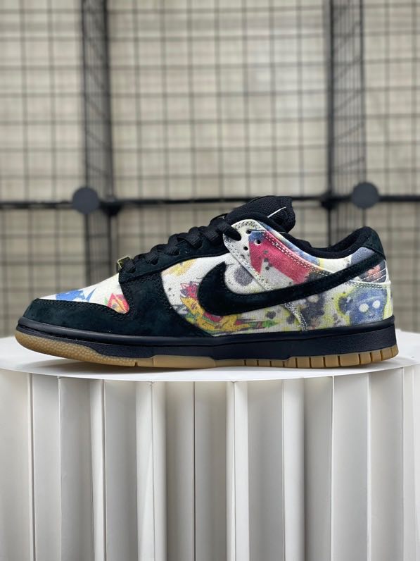 Кроссовки Supreme x Nike SB Dunk Low Rammellzee FD8778-001 фото 4