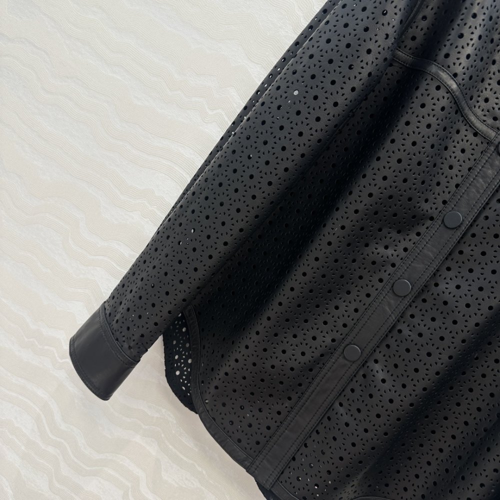 Рубашка кожаная женская фото 4