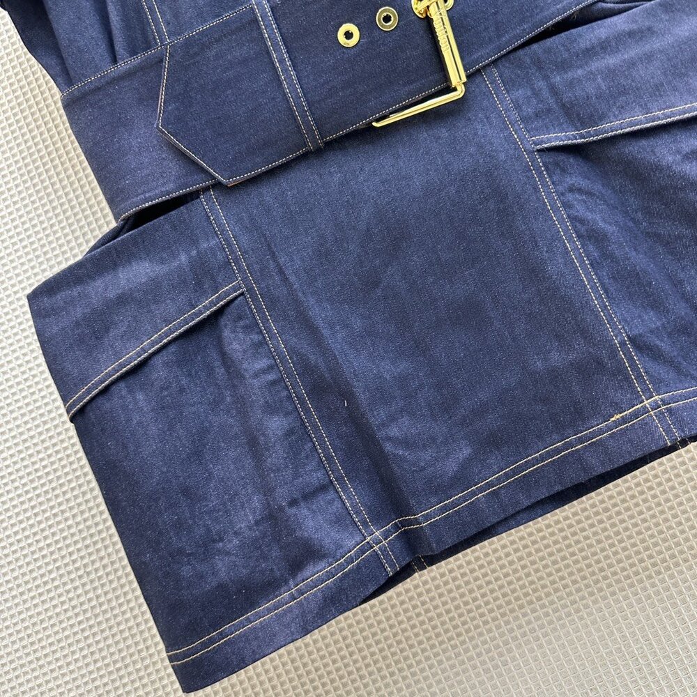 Платье джинсовое синее фото 5